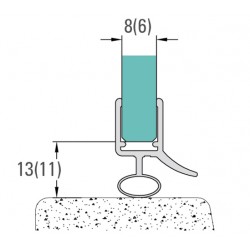 Уплотнитель с боковой и нижней водоотводящей кромкой 