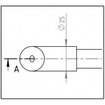 Телескопическая стабилизирующая штанга в наборе Bohle round ø19 стекло /стена 45°