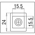 Коннектор для крепления штанги к стене 90° Bohle square 15x15