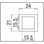 Коннектор для крепления штанги к стене 45° Bohle square 15x15