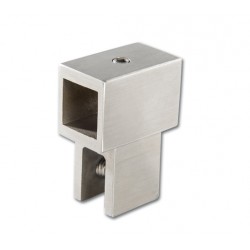 Сквозной коннектор штанга/стекло 180° Bohle square 15x15