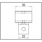 Сквозной коннектор штанга/стекло 180° Bohle square 15x15