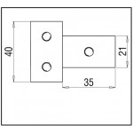 Тройной коннектор Bohle square 15x15 