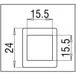 Коннектор поворотный 90°-180° Bohle square 15x15