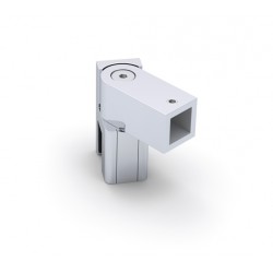 Коннектор для крепления штанги к cтеклу регулируемый Basic square 12x12