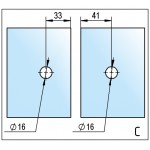 Коннектор Juna стекло/стекло 90°
